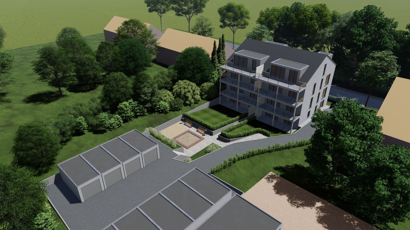 Neubau eines Mehrfamilienhauses, Mülheim an der Ruhr: Plan bzw. Modell aus der Tragwerksplanung